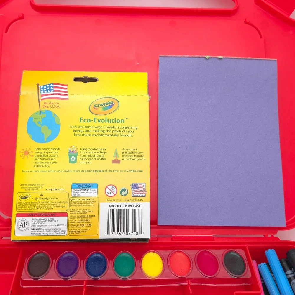 Crayola Art Case 2013 Kids Red Kit Discontinued Crayons Dandelion Markers Set